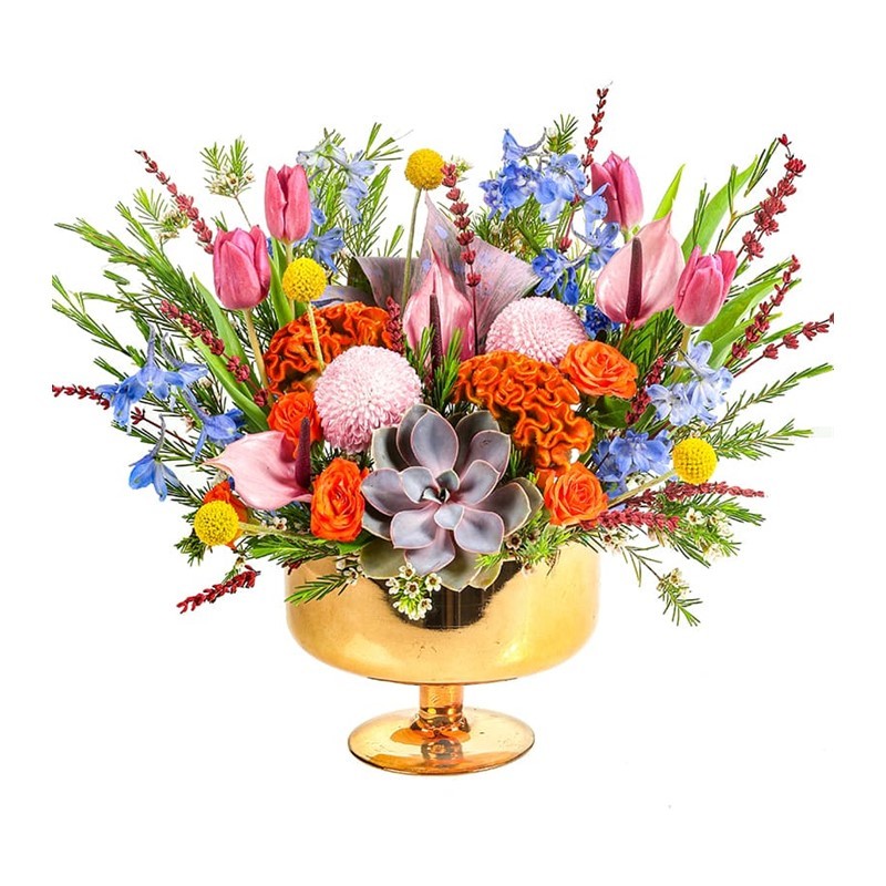 Luxury Flowers In Gold